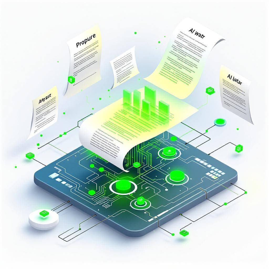 AI document processing visualization