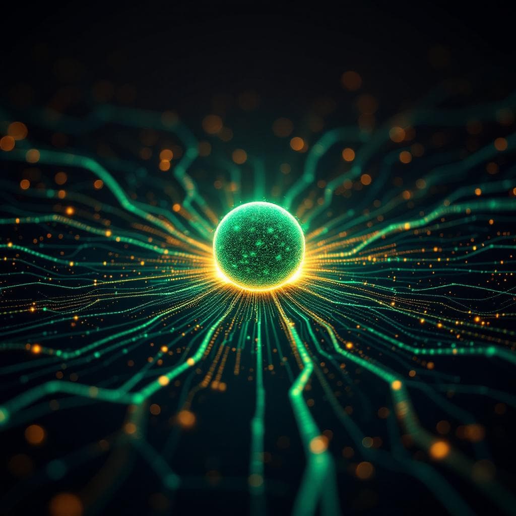 Personal brain connecting to organizational intelligence hero background